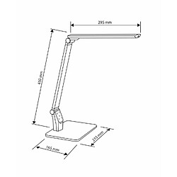 Alco LED Lampe de bureau, 5 Compartiment Intensité variable, noir, 9220?11, Plastique Aluminium, Noir 10W