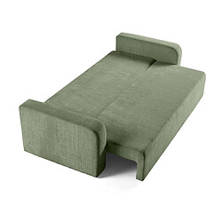 Bestmobilier Miro - canapé droit 3 places - convertible avec coffre - en velours texturé