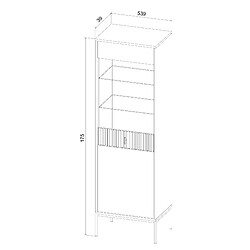 Avis Vivaldi Vitrine MAGGIORE 2D Cachemire/Noir/Dore