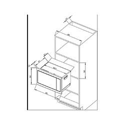 Micro-ondes solo encastrable 26l 900w inox - sms7121b - SAUTER