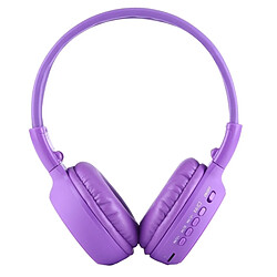 Wewoo Lecteur MP3 Violet pour Carte TF & Voyant LED et Fonction FM Casque Pliant Stéréo HiFi Sans Fil avec Écran LCD Fente