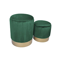 Mobili Rebecca Pouf avec rangement Rebecca Mobili Giunco 44x35,5x35,5 Tissu Polyester Acier Vert Jaune Moderne ENSEMBLE 2 pcs