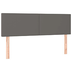 Acheter Maison Chic Tête de lit scandinave à LED,meuble de chambre Gris 144x5x78/88 cm Similicuir -MN33595