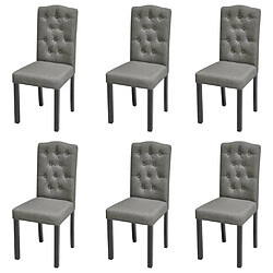 vidaXL Chaises à manger lot de 6 gris tissu