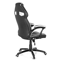 Chaise gaming / Chaise de bureau GUARDIAN simili cuir noir / blanc hjh OFFICE pas cher