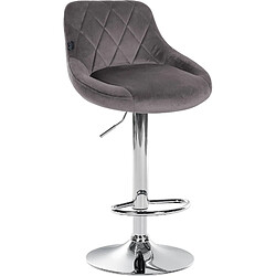 Non Tabouret de bar Lazio velours chrome 