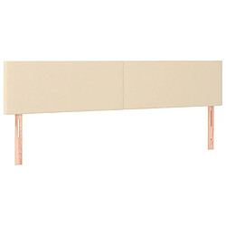 Acheter Maison Chic Tête de lit scandinave à LED,meuble de chambre Crème 180x5x78/88 cm Tissu -MN77344