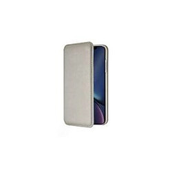 Qdos etui folio milano en cuir taupe: apple iphone xr 