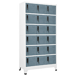 vidaXL Armoire à casiers Gris clair et gris foncé 90x40x180 cm Acier