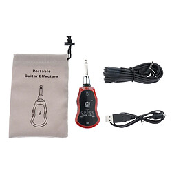 effecteurs de guitare bluetooth rechargeables portables 5 modes sonores rouge