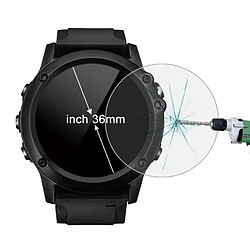 Wewoo Film protecteur écran pour le cadran circulaire de diamètre de 36mm Montre intelligente 0.2mm 9H Dureté de surface 2.15D anti-déflagrant incurvé verre trempé