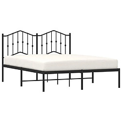 Avis Maison Chic Lit adulte - Cadre de lit métal avec tête de lit,Structure du lit Contemporain pour chambre noir 140x190 cm -MN21901