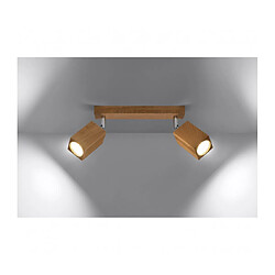 Avis Luminaire Center Spot Keke Oak Bois Chêne 2 ampoules 20cm