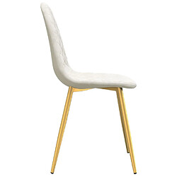 Acheter vidaXL Chaises à manger lot de 4 crème velours