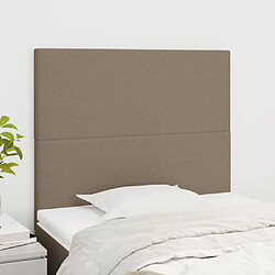 vidaXL Têtes de lit 2 pcs Taupe 90x5x78/88 cm Tissu 