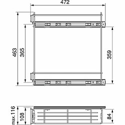 Emuca Porte-bouteilles extractible SupraMax