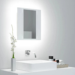 vidaXL Armoire salle de bain à miroir LED Blanc 40x12x45 cm Acrylique 