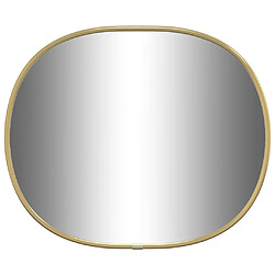 Maison Chic Miroir mural | Miroir Décoration pour Maison Salle de Bain Doré 30x25 cm -GKD26199