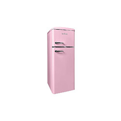 LINARIE Réfrigérateur congélateur retro Arzy LJDD206PINK 206 Litres Rose