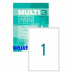 Apli Multi3 Étiquettes adhésives pour Impression Jet d?Encre et Laser Coins Droits 100 Feuilles 210 x 297 mm