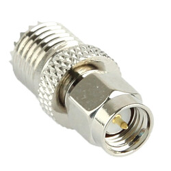 Wewoo Adaptateur coaxial SMA mâle vers mini UHF femelle