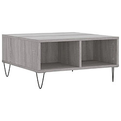 vidaXL Table basse sonoma gris 60x60x30 cm bois d'ingénierie