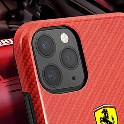 Acheter Ferrari Coque pour iPhone 11 Pro Max Carbone Polyuréthane Compatible QI Rouge