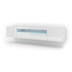 FURNLUX Table de télévision AURA LED 200x37x36-42 Blanc