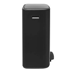 Poubelle à pédale 2x30l matt black - 211508 - BRABANTIA