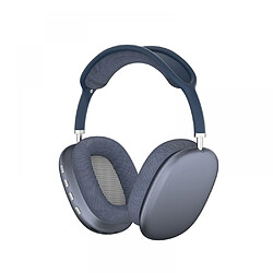 General Casque Bluetooth sur l'oreille 65h de lecture et 6 modes de musique Eq Casque sans fil avec microphone, casque Hifi stéréo pliable léger, bureau à domicile.(bleu)