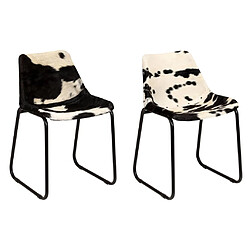 Acheter vidaXL Chaises à manger lot de 2 cuir véritable de chèvre