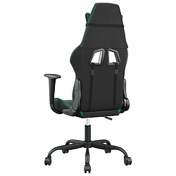 Maison Chic Chaise Gaming | Chaise de jeu Ergonomique | Chaises de Bureau Noir et vert Similicuir -GKD59988 pas cher