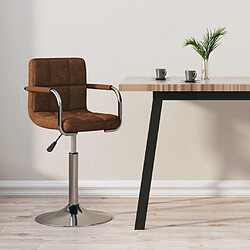 vidaXL Tabouret de bar Marron Tissu 