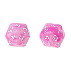 Acheter 10pcs / set 20 face d20 dés pour jeu donjons et dragons rose blanc