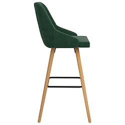 Avis vidaXL Tabourets de bar lot de 2 vert foncé velours