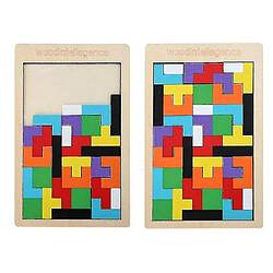 Universal Blocs en bois Puzzle Brain Teasers Toy Russian Tangram Colorful Jigsaw Game 