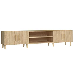 Maison Chic Meubles TV chêne sonoma 180x31,5x40 cm bois d'ingénierie -MN90135