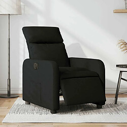 Maison Chic Fauteuil Relax pour salon, Fauteuil inclinable électrique Noir Tissu -GKD17365