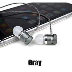 Avis Shot Ecouteurs Metal pour "SAMSUNG Galaxy A11" avec Micro Kit Main Libre INTRA-AURICULAIRE Jack (GRIS)