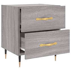 Maison Chic Table de chevet, Table de Nuit pour chambre salon sonoma gris 40x35x47,5 cm bois d’ingénierie pas cher