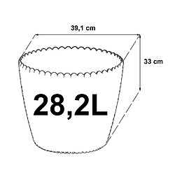 Acheter WellHome PROSPERPLAST Set 4 pots ronds (5 /8 /11,5 /28,2 litres) Splofy en plastique crème