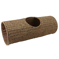 LAROY DUVO Laguna Tunnel pour chats en zostere rond - 80 x 30 x 30 cm