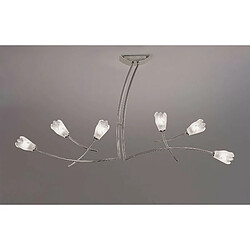 Luminaire Center Suspension Pietra 2 Arm 6 Ampoules G9, chrome poli