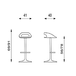 Homemania Tabouret Moderne - Glen