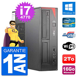 PC Fujitsu Esprimo E520 DT Intel i7-4770 RAM 16Go Disque Dur 2To Windows 10 Wifi · Occasion 