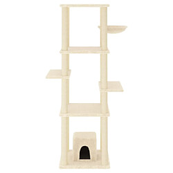 Avis Arbre à chat avec griffoirs,niche pour chat en sisal Crème 154 cm -MN73654