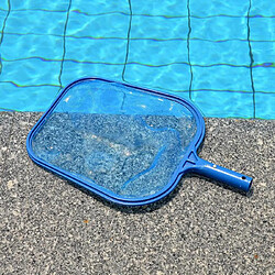 BESTA Fournitures de nettoyage de piscine, filet de cadre en maille fine pour râteau à feuilles de piscine professionnel, filet de nettoyage de piscine (bleu)