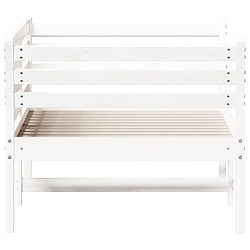 Maison Chic Lit d'appoint | Lit de jour | Lit de repos Blanc 90x190 cm Bois de pin massif -GKD40118 pas cher