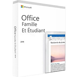 Microsoft OFFICE 2019 FAMILLE ET ETUDIANT Version Numérique (Sans support Physique) = Clé 1PC + Notice Envoi par Mail