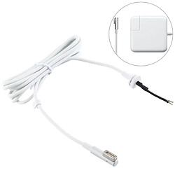 Wewoo Pièce détachée 45W 60W 85W Adaptateur secteur Câble magnétique avec embout en L pour Apple Macbook (Blanc) 